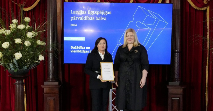 Saņemta atzinība nominācijā "Dažādība un vienlīdzīgas iespējas"