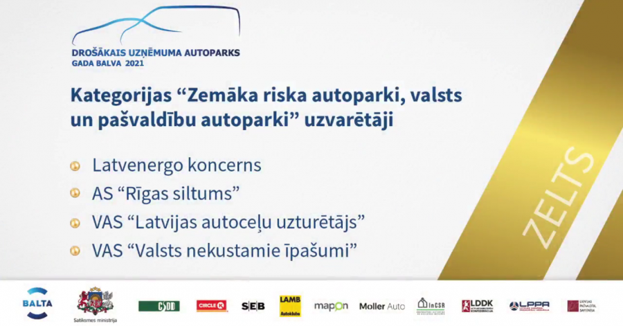 Autoceļu uzturētājs iegūst augstāko novērtējumu konkursā ”Drošākais uzņēmuma autoparks"